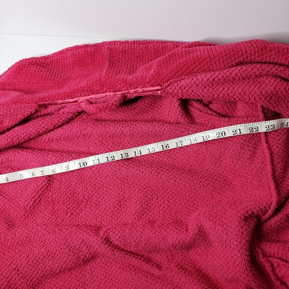 Laura Ashley Plush Textured Cozy Wrap Robe Lounge Shawl Collar Nubby Cottage M - Picture 9 of 12